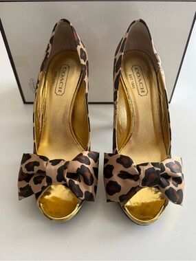 Coach Leopard Print Heels